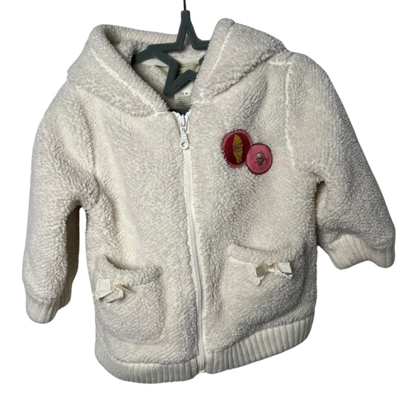 Y2K Pooh Disney Baby Sherpa Zip-Up Sweater Size 12M - Picture 1 of 5